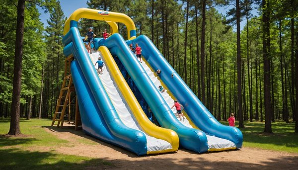 L'amusement assure avec un camping toboggan aquatique dans les landes